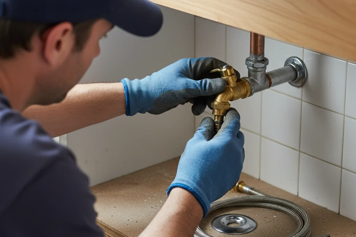 Shutoff valve and fitting work during Faucet and Fixture Repair in Louvale
